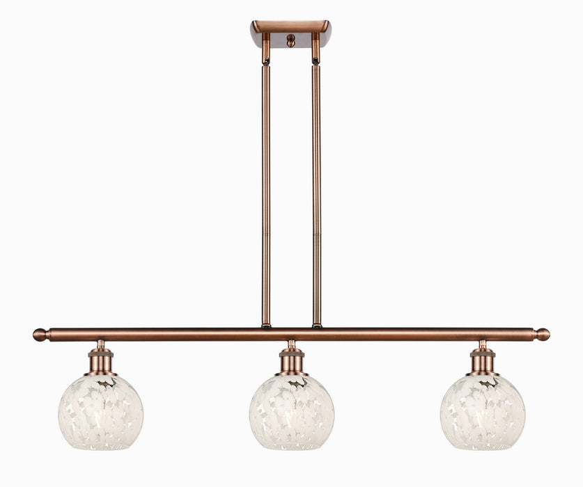 Innovations 516-3I-AC-G1216-6WM LED Island Pendant, Antique Copper