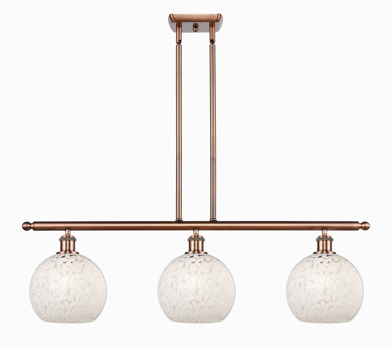 Innovations 516-3I-AC-G1216-8WM LED Island Pendant, Antique Copper