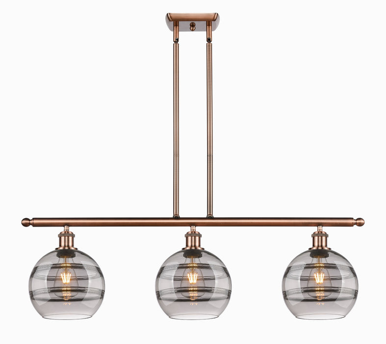 Innovations 516-3I-AC-G556-8SM Three Light Island Pendant, Antique Copper