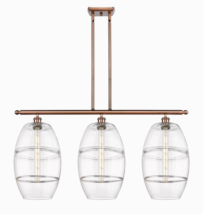 Innovations 516-3I-AC-G557-10CL Three Light Island Pendant, Antique Copper