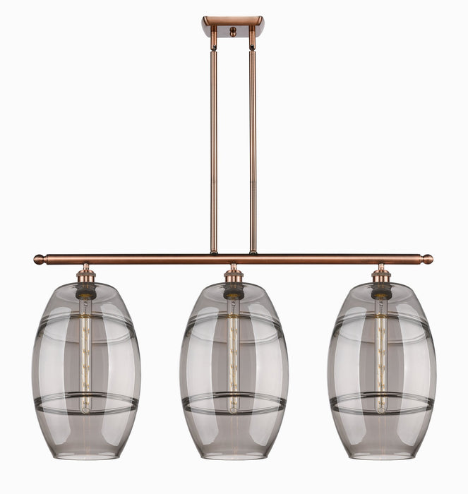 Innovations 516-3I-AC-G557-10SM Three Light Island Pendant, Antique Copper