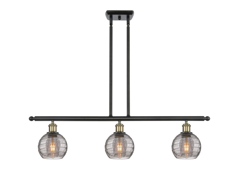 Innovations 516-3I-BAB-G1213-6SM Three Light Island Pendant, Black Antique Brass