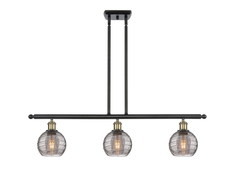 Innovations 516-3I-BAB-G1213-6SM Three Light Island Pendant, Black Antique Brass