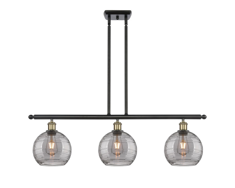 Innovations 516-3I-BAB-G1213-8SM Three Light Island Pendant, Black Antique Brass