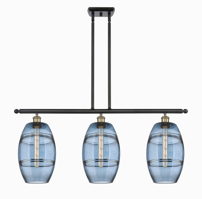Innovations 516-3I-BAB-G557-8BL Three Light Island Pendant, Black Antique Brass