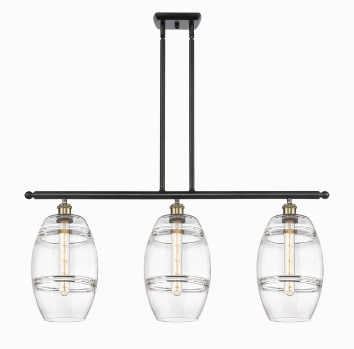 Innovations 516-3I-BAB-G557-8CL Three Light Island Pendant, Black Antique Brass