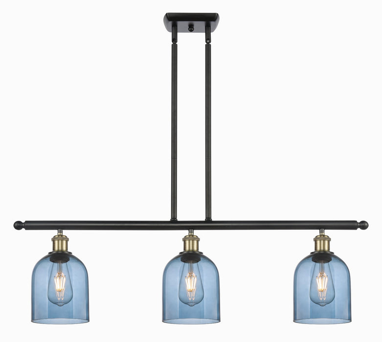Innovations 516-3I-BAB-G558-6BL Three Light Island Pendant, Black Antique Brass