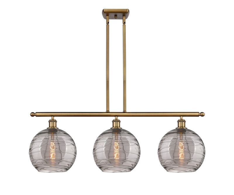 Innovations 516-3I-BB-G1213-10SM Three Light Island Pendant, Brushed Brass