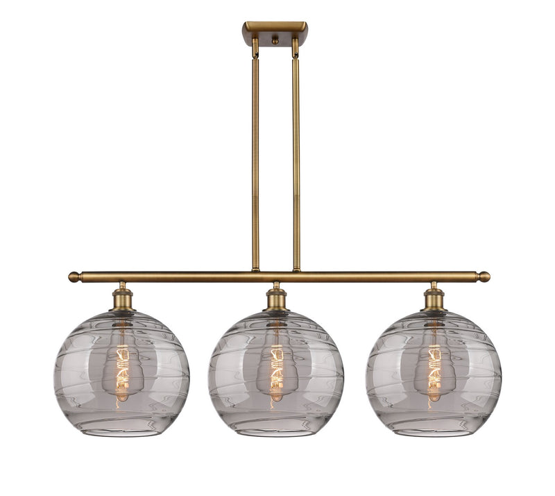 Innovations 516-3I-BB-G1213-12SM Three Light Island Pendant, Brushed Brass