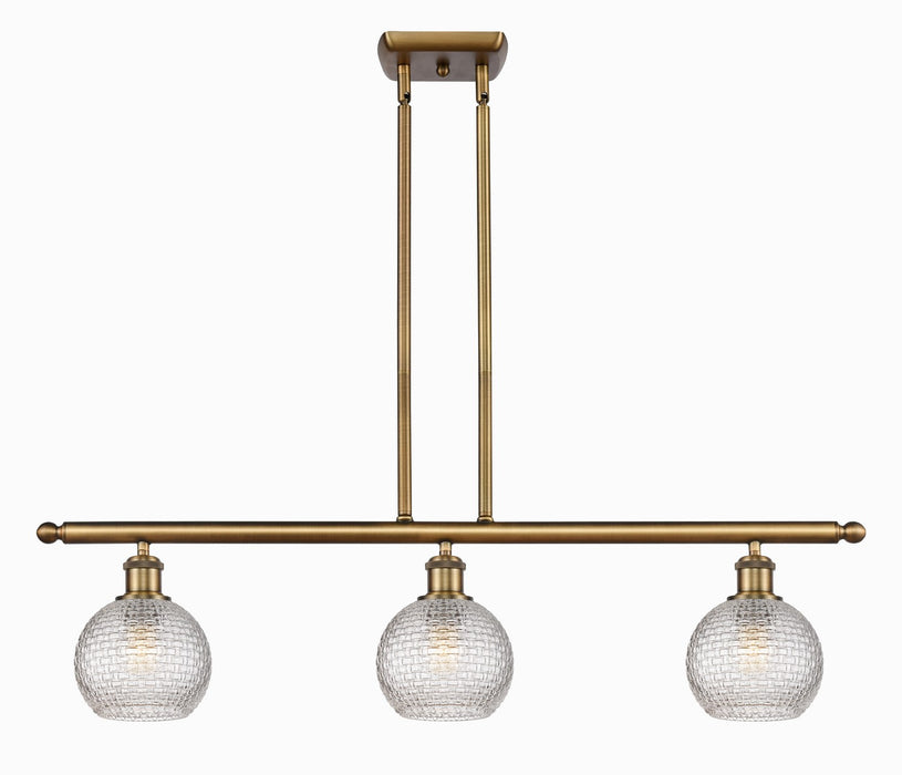 Innovations 516-3I-BB-G122C-6CL Three Light Island Pendant, Brushed Brass