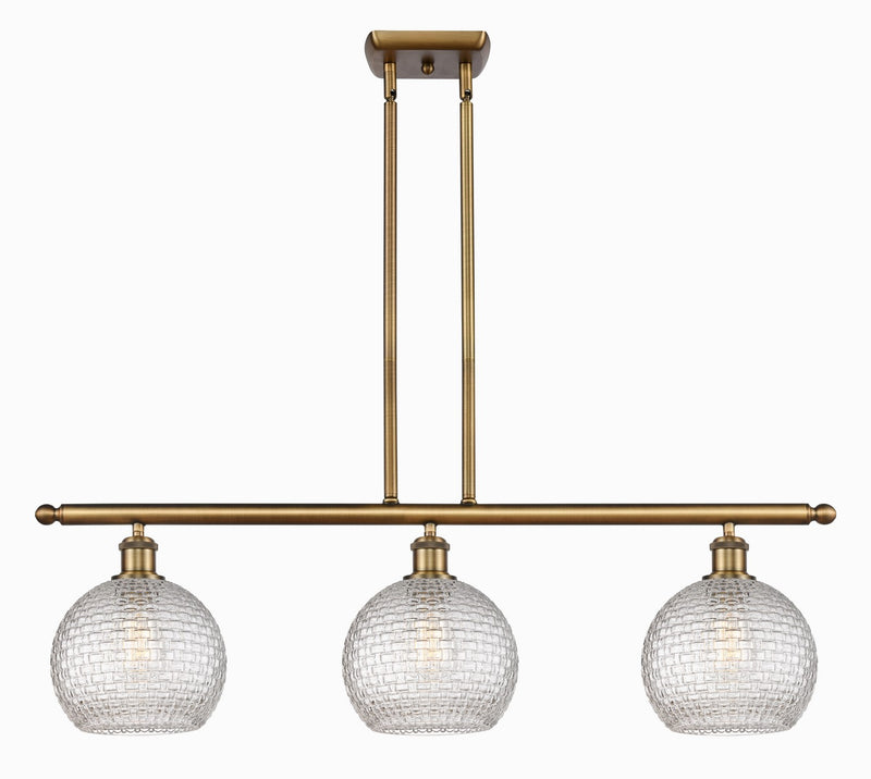Innovations 516-3I-BB-G122C-8CL Three Light Island Pendant, Brushed Brass