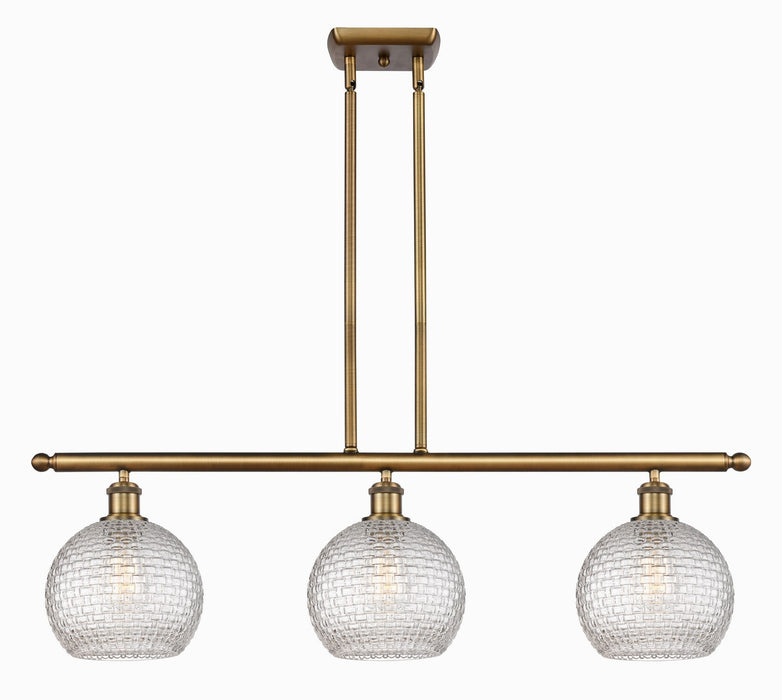 Innovations 516-3I-BB-G122C-8CL Three Light Island Pendant, Brushed Brass