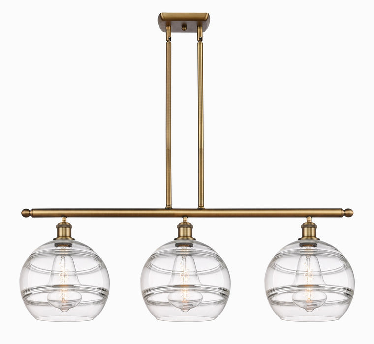 Innovations 516-3I-BB-G556-10CL Three Light Island Pendant, Brushed Brass