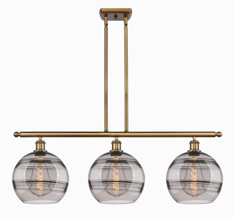 Innovations 516-3I-BB-G556-10SM Three Light Island Pendant, Brushed Brass