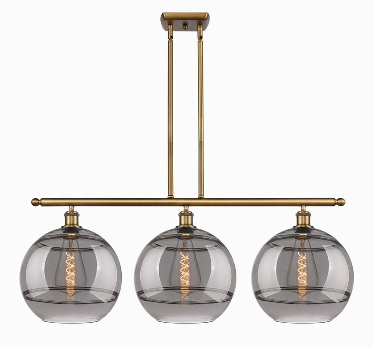 Innovations 516-3I-BB-G556-12SM Three Light Island Pendant, Brushed Brass