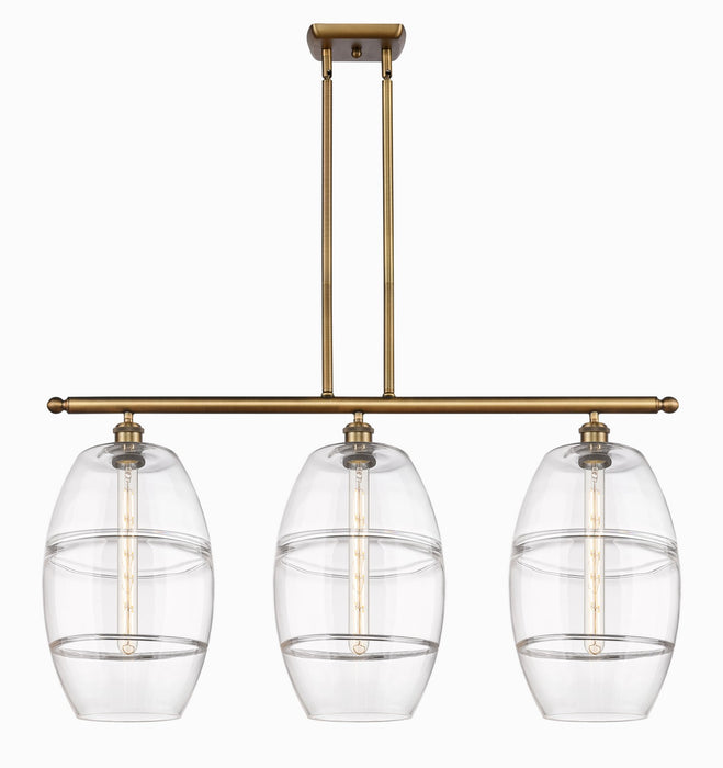Innovations 516-3I-BB-G557-10CL Three Light Island Pendant, Brushed Brass