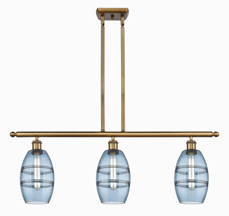 Innovations 516-3I-BB-G557-6BL Three Light Island Pendant, Brushed Brass