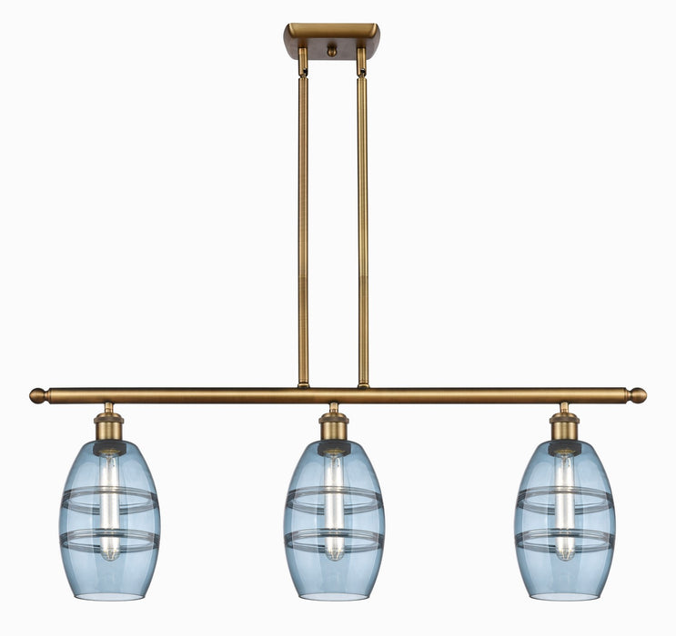Innovations 516-3I-BB-G557-6BL Three Light Island Pendant, Brushed Brass