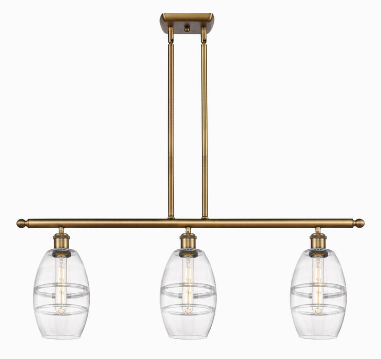 Innovations 516-3I-BB-G557-6CL Three Light Island Pendant, Brushed Brass