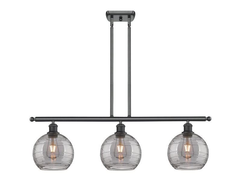 Innovations 516-3I-BK-G1213-8SM Three Light Island Pendant, Matte Black