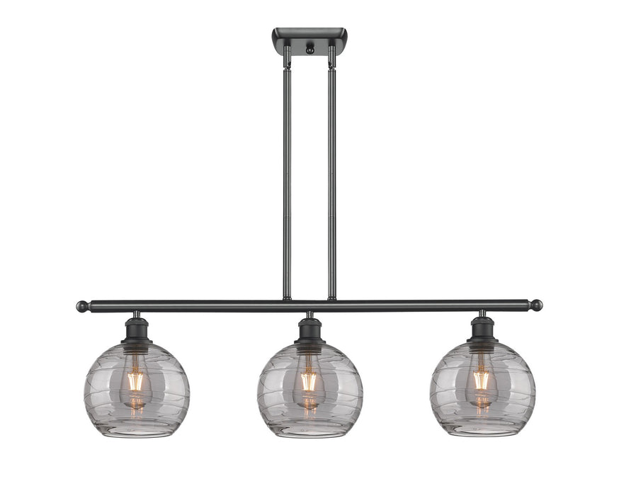 Innovations 516-3I-BK-G1213-8SM Three Light Island Pendant, Matte Black