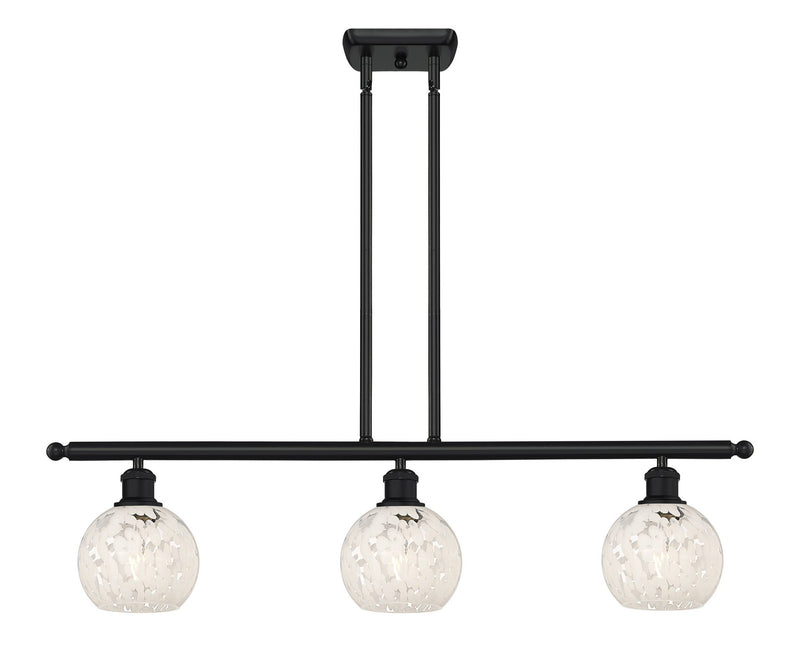 Innovations 516-3I-BK-G1216-6WM LED Island Pendant, Matte Black