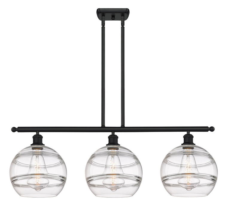 Innovations 516-3I-BK-G556-10CL Three Light Island Pendant, Matte Black
