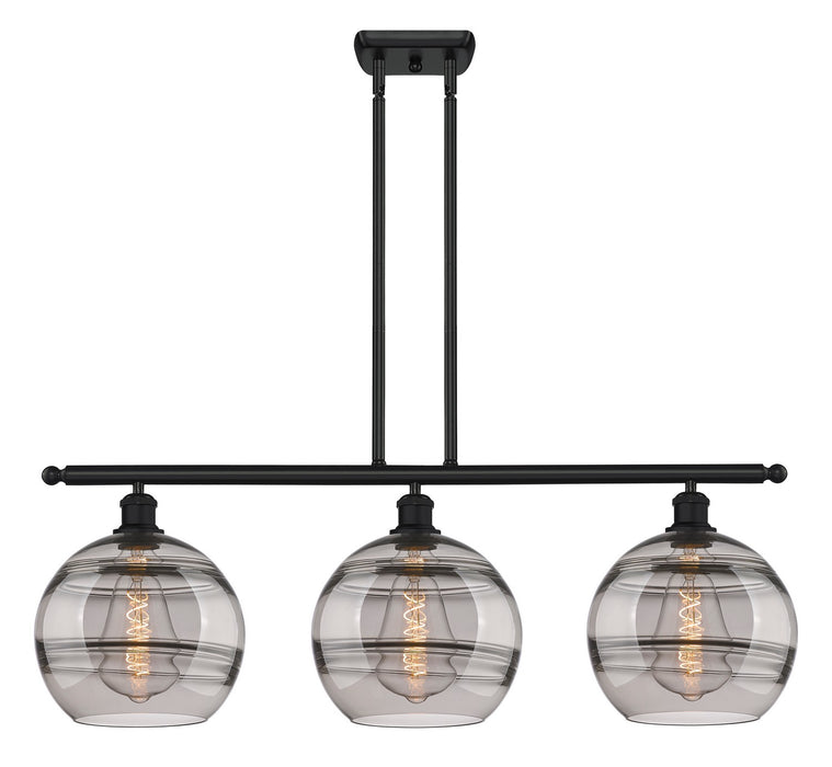 Innovations 516-3I-BK-G556-10SM Three Light Island Pendant, Matte Black