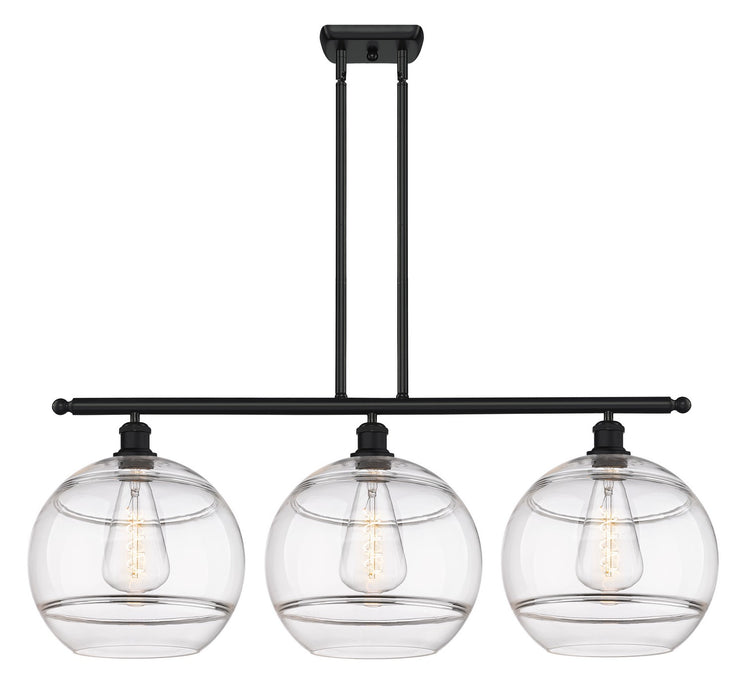 Innovations 516-3I-BK-G556-12CL Three Light Island Pendant, Matte Black