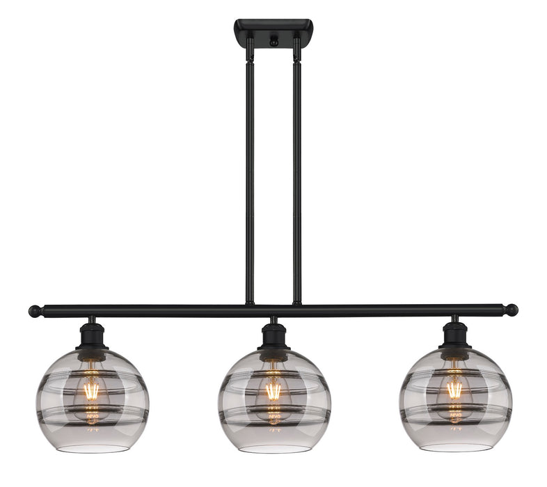 Innovations 516-3I-BK-G556-8SM Three Light Island Pendant, Matte Black