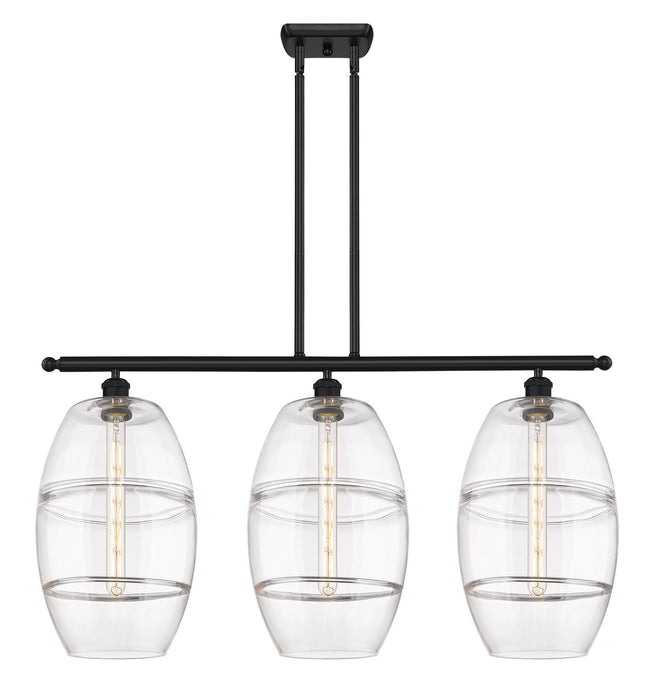 Innovations 516-3I-BK-G557-10CL Three Light Island Pendant, Matte Black