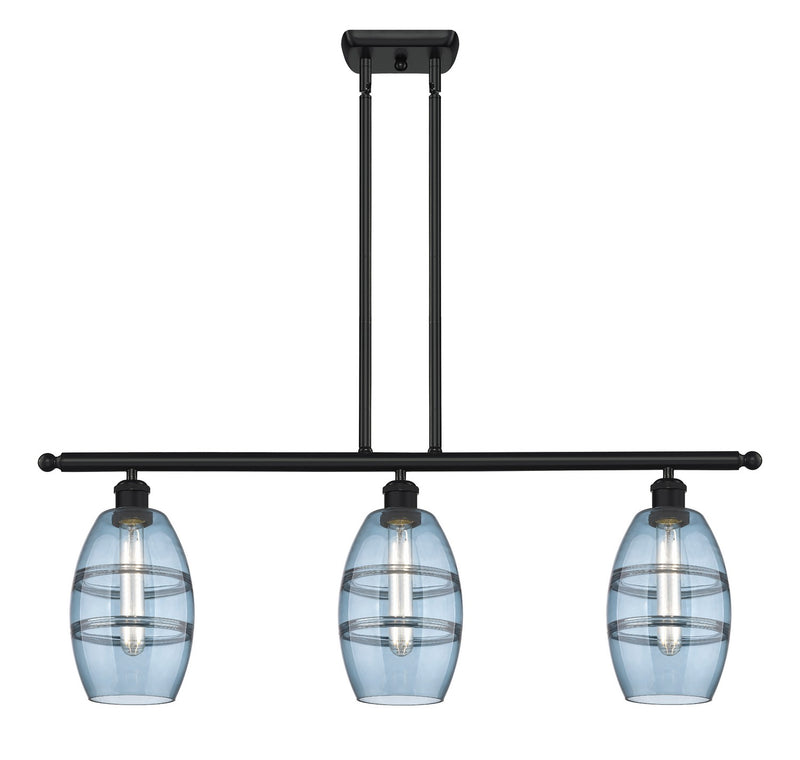 Innovations 516-3I-BK-G557-6BL Three Light Island Pendant, Matte Black