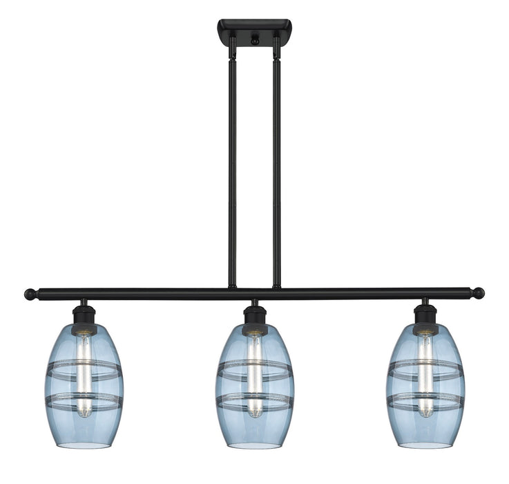 Innovations 516-3I-BK-G557-6BL Three Light Island Pendant, Matte Black