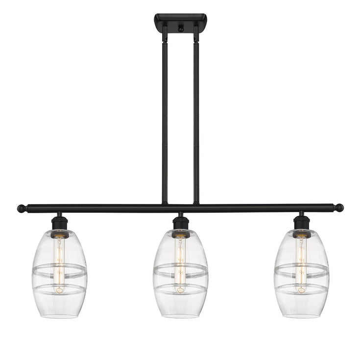 Innovations 516-3I-BK-G557-6CL Three Light Island Pendant, Matte Black