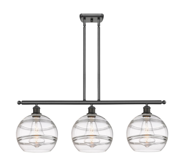 Innovations 516-3I-OB-G556-10CL Three Light Island Pendant, Oil Rubbed Bronze