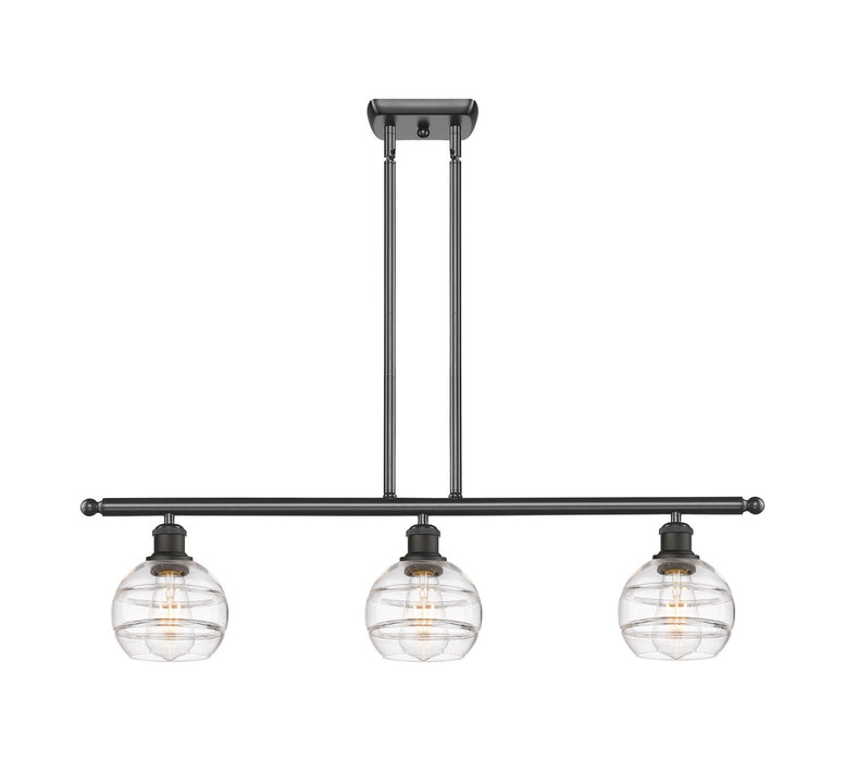 Innovations 516-3I-OB-G556-6CL Three Light Island Pendant, Oil Rubbed Bronze