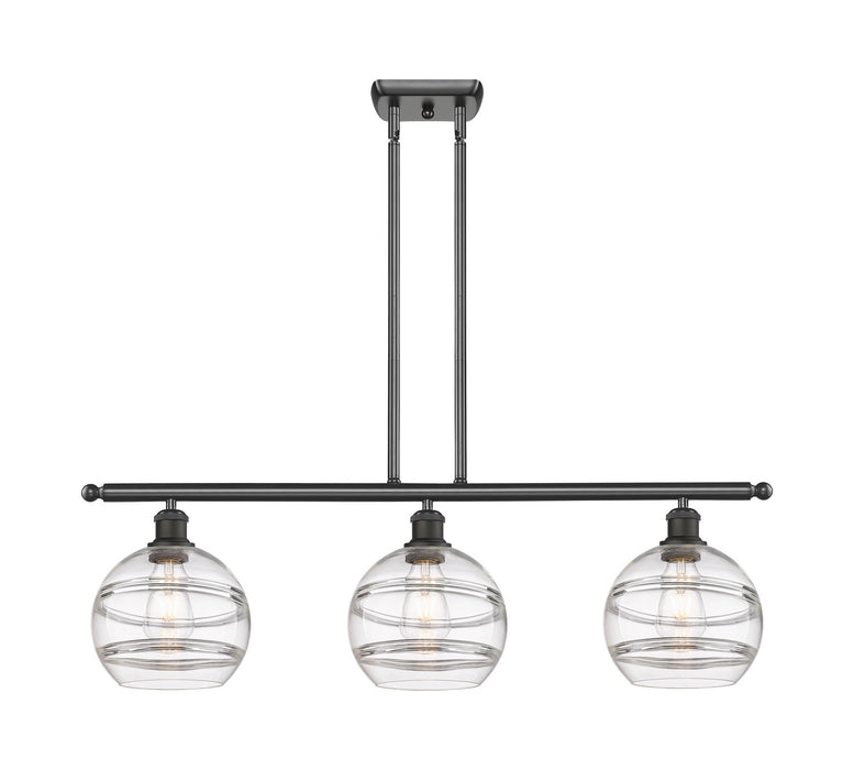 Innovations 516-3I-OB-G556-8CL Three Light Island Pendant, Oil Rubbed Bronze