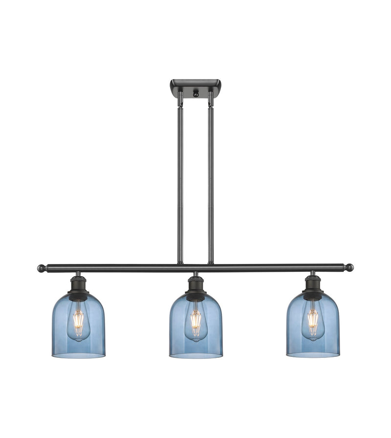 Innovations 516-3I-OB-G558-6BL Three Light Island Pendant, Oil Rubbed Bronze