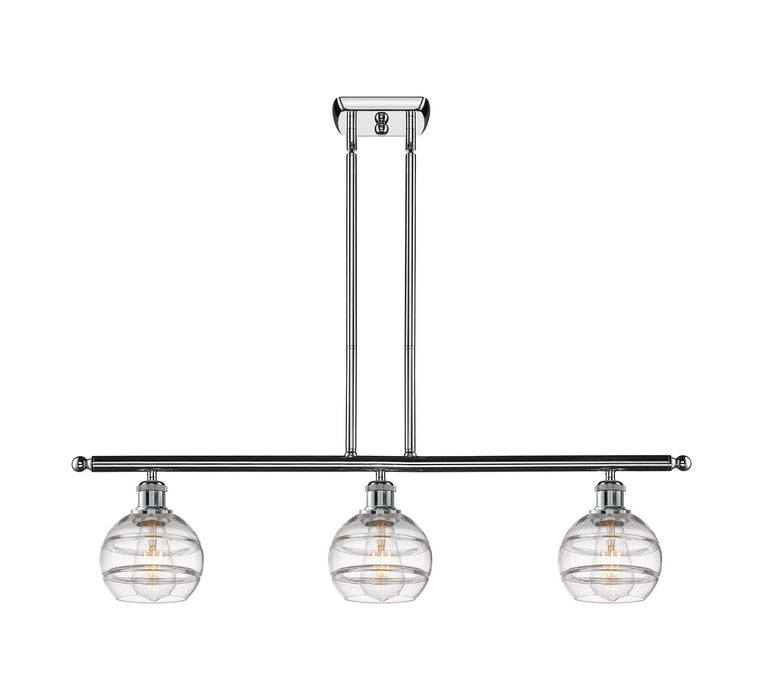 Innovations 516-3I-PC-G556-6CL Three Light Island Pendant, Polished Chrome