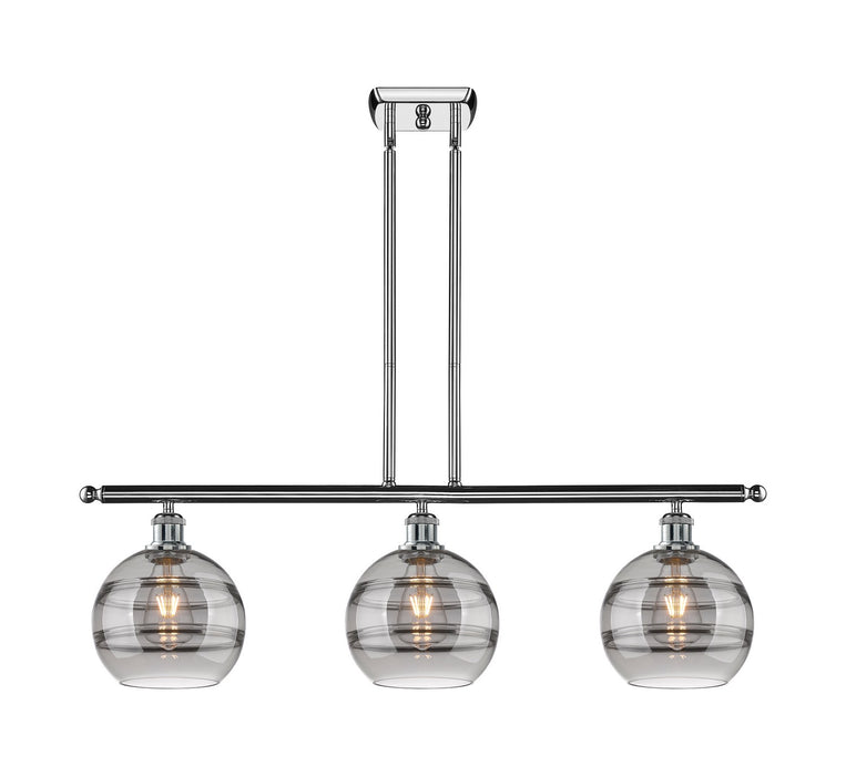 Innovations 516-3I-PC-G556-8SM Three Light Island Pendant, Polished Chrome