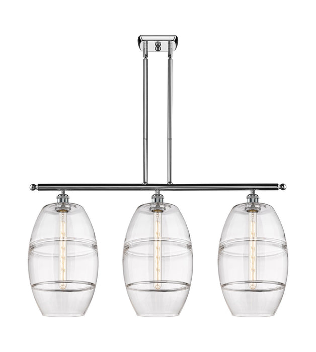Innovations 516-3I-PC-G557-10CL Three Light Island Pendant, Polished Chrome
