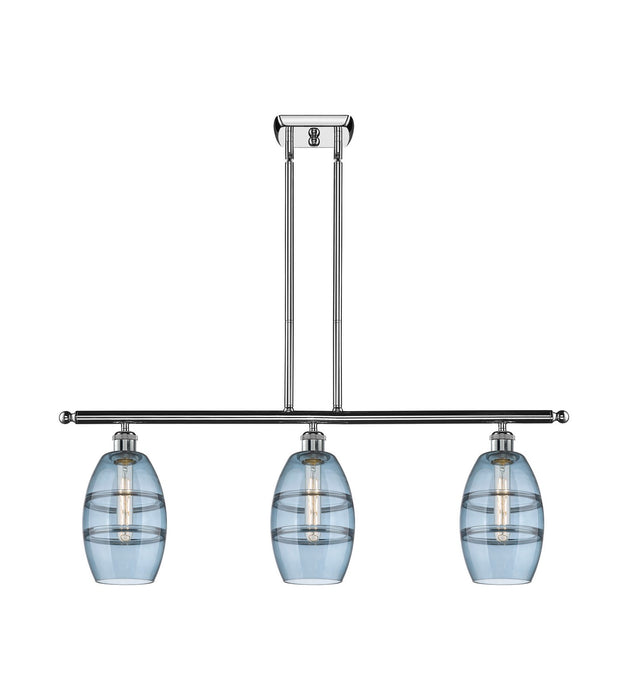 Innovations 516-3I-PC-G557-6BL Three Light Island Pendant, Polished Chrome