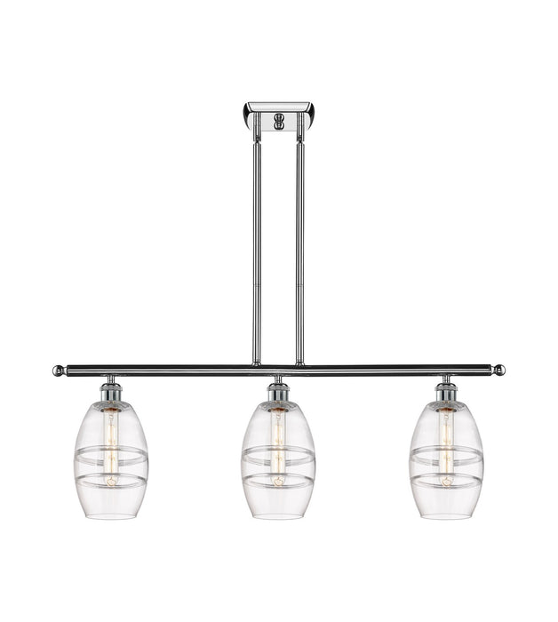 Innovations 516-3I-PC-G557-6CL Three Light Island Pendant, Polished Chrome
