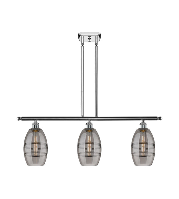 Innovations 516-3I-PC-G557-6SM Three Light Island Pendant, Polished Chrome