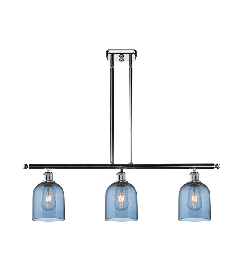 Innovations 516-3I-PC-G558-6BL Three Light Island Pendant, Polished Chrome