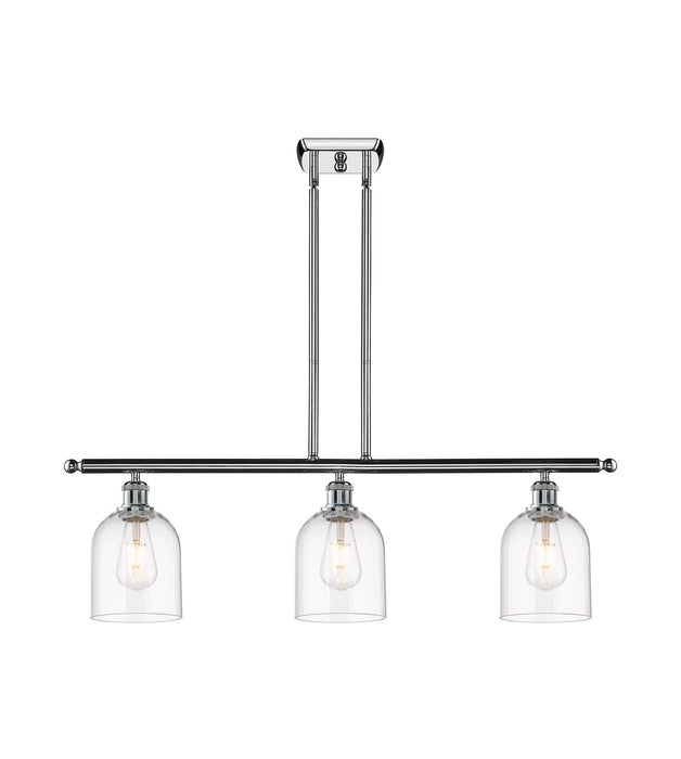 Innovations 516-3I-PC-G558-6CL Three Light Island Pendant, Polished Chrome