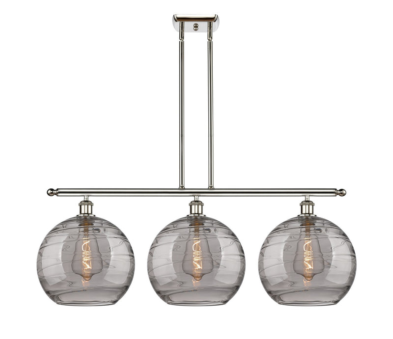 Innovations 516-3I-PN-G1213-12SM Three Light Island Pendant, Polished Nickel