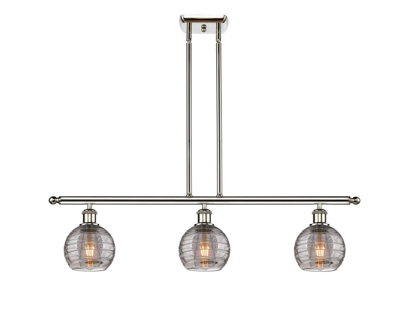 Innovations 516-3I-PN-G1213-6SM Three Light Island Pendant, Polished Nickel