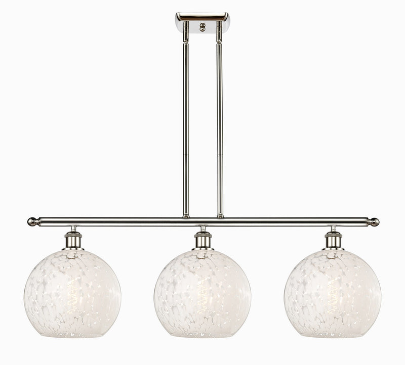Innovations 516-3I-PN-G1216-10WM LED Island Pendant, Polished Nickel