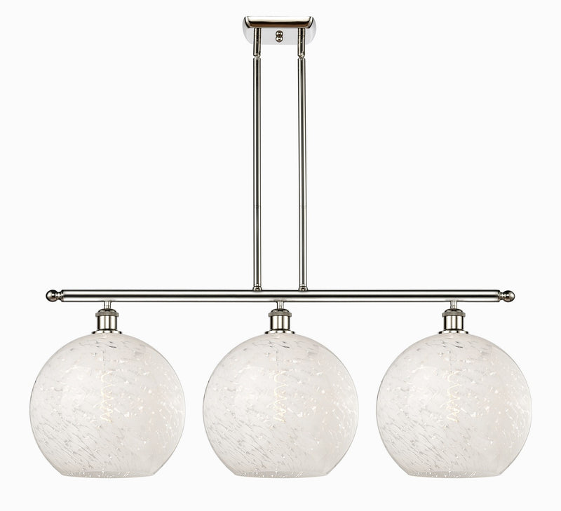 Innovations 516-3I-PN-G1216-12WM LED Island Pendant, Polished Nickel